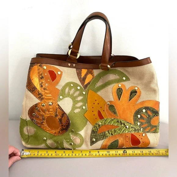 Authentic Donna Karen New York Colorful  Tote Bag - Picture 5 of 5